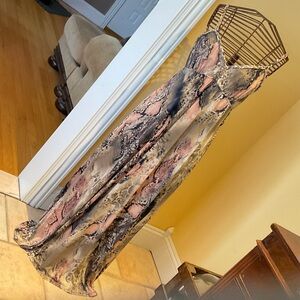 Reptile Patterned Maxi Dress